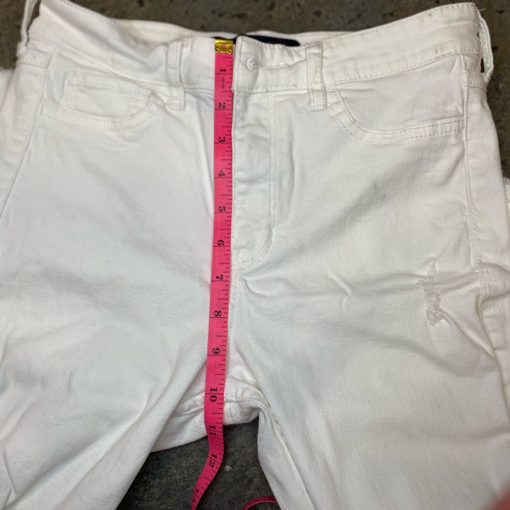 Hollister White high rise crop jeans - Size 5 - Picture 5 of 7